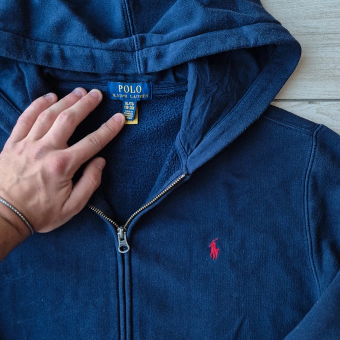 Marinblå hoodie från Polo Ralph Lauren - 1