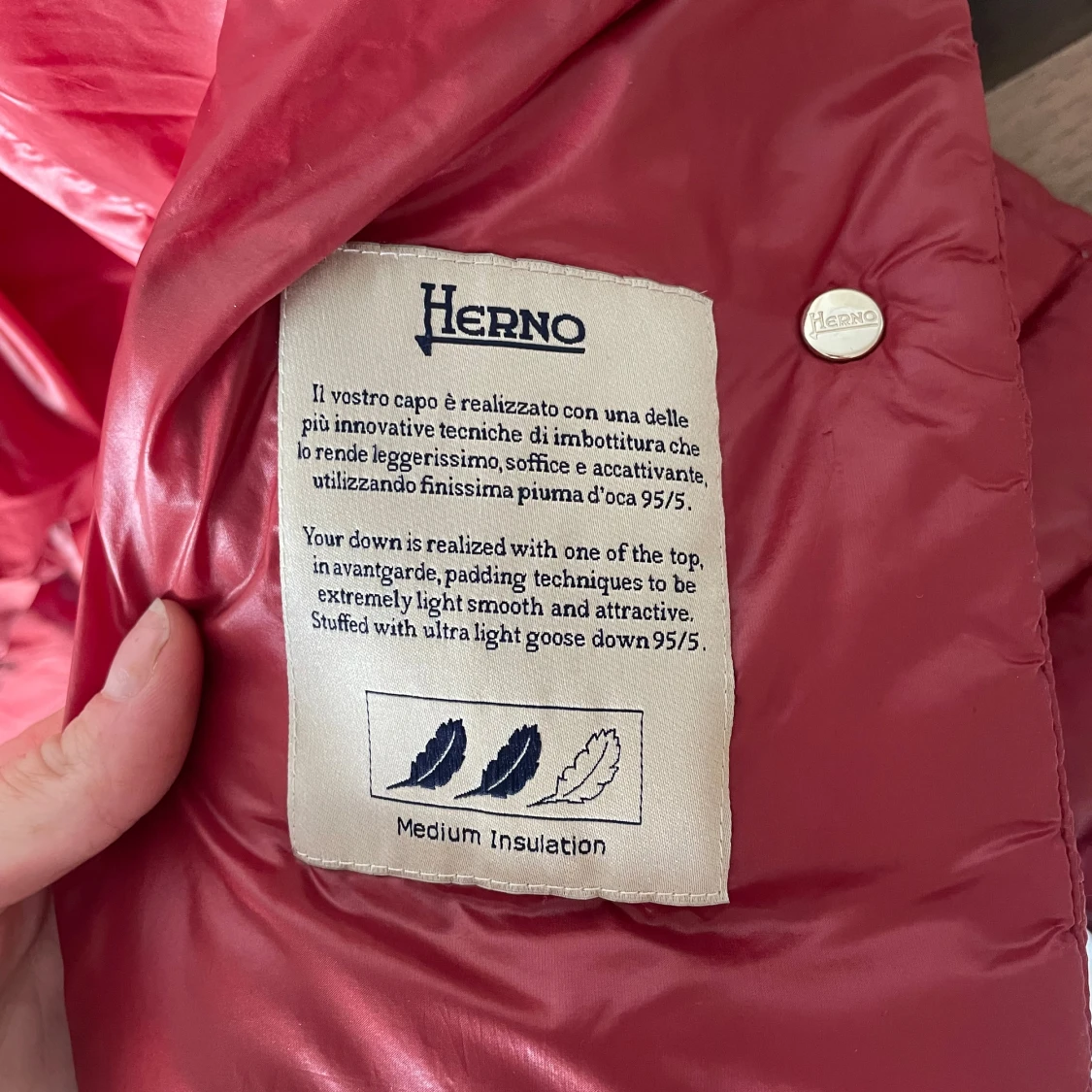 Röd pufferjacka från Herno - 3