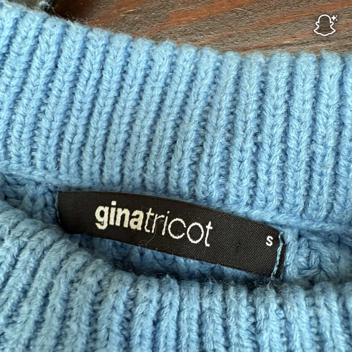 Blå stickad tröja från Gina Tricot - 2