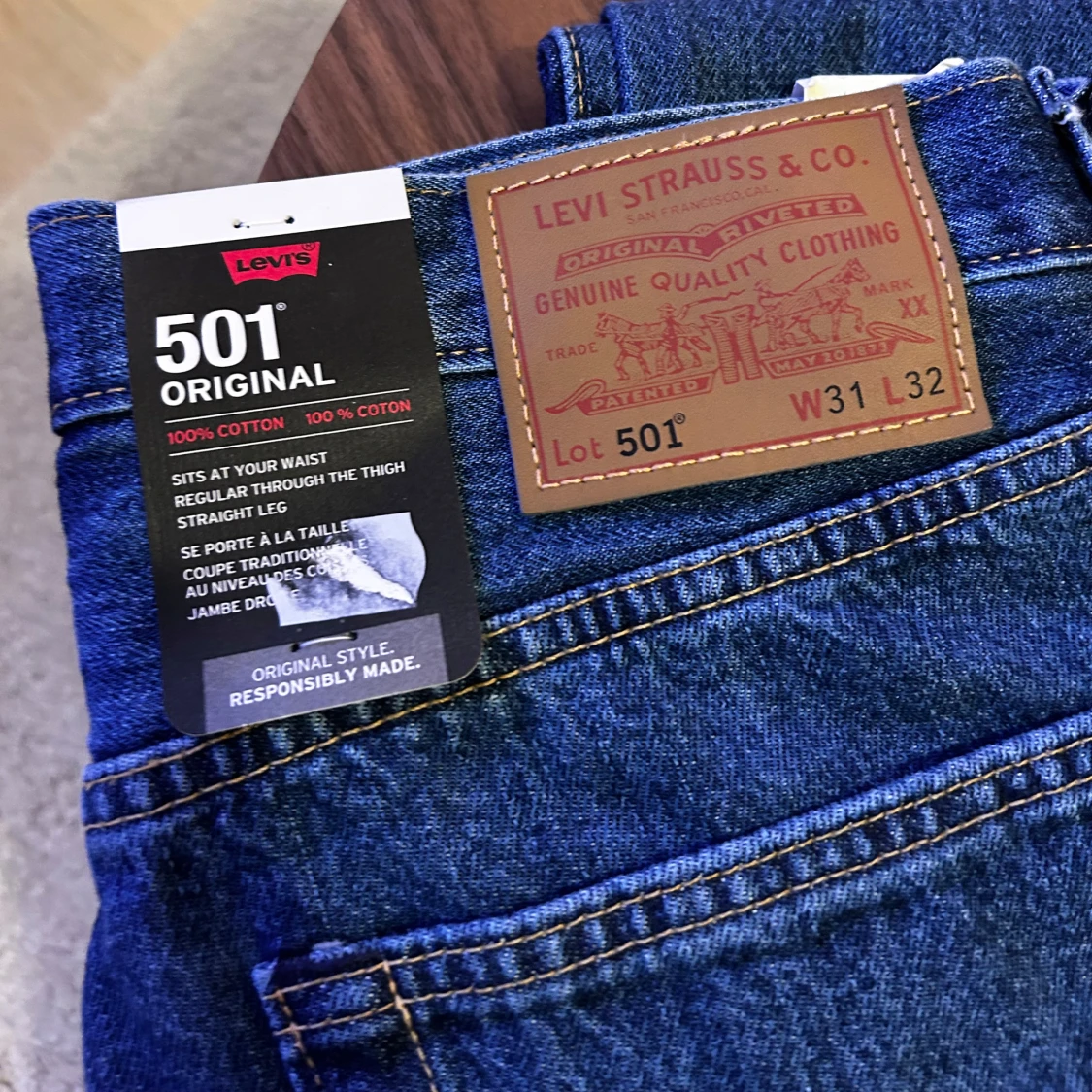 Levi's 501 blå jeans W31 L32 (helt nya) - 1