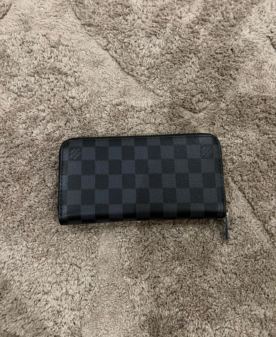  svart rutig plånbok - 1