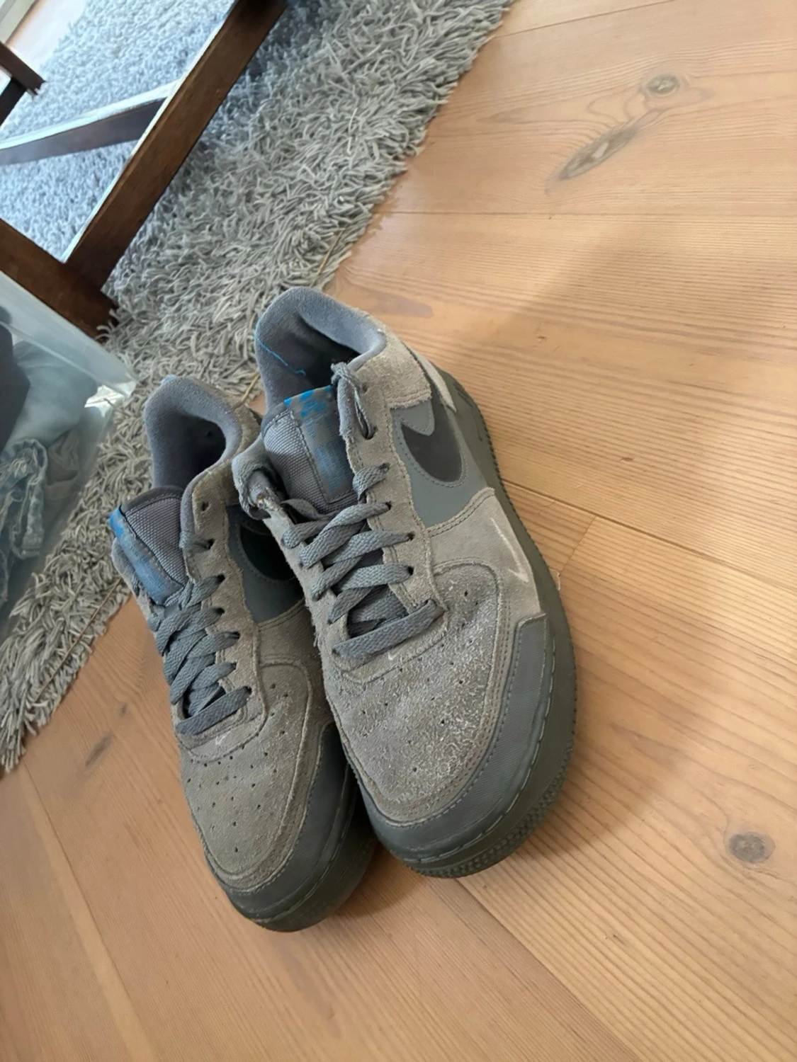 Grå Nike Air Force 1 mockasneakers - 3