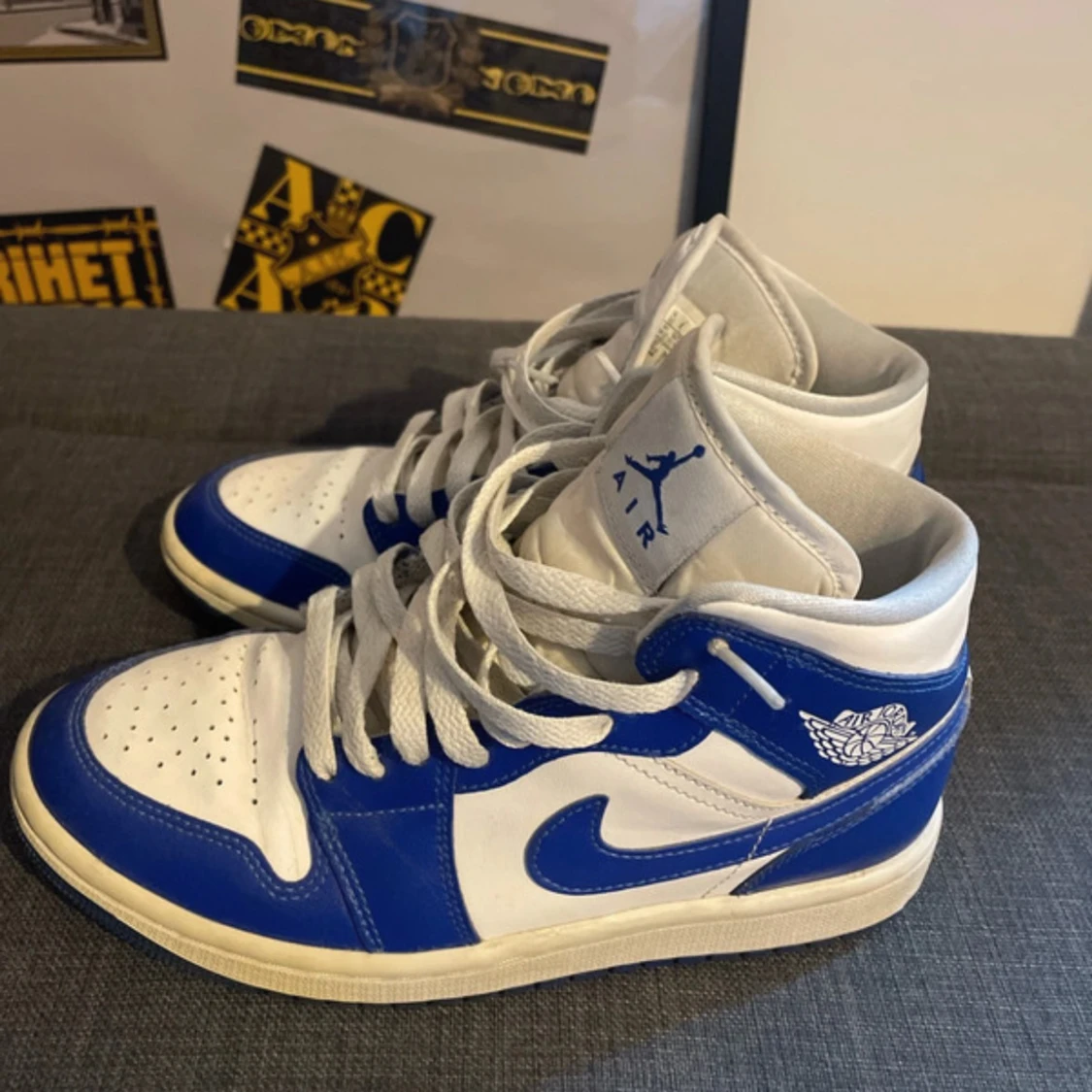 Nike Air Jordan 1 blå/vita sneakers - 2