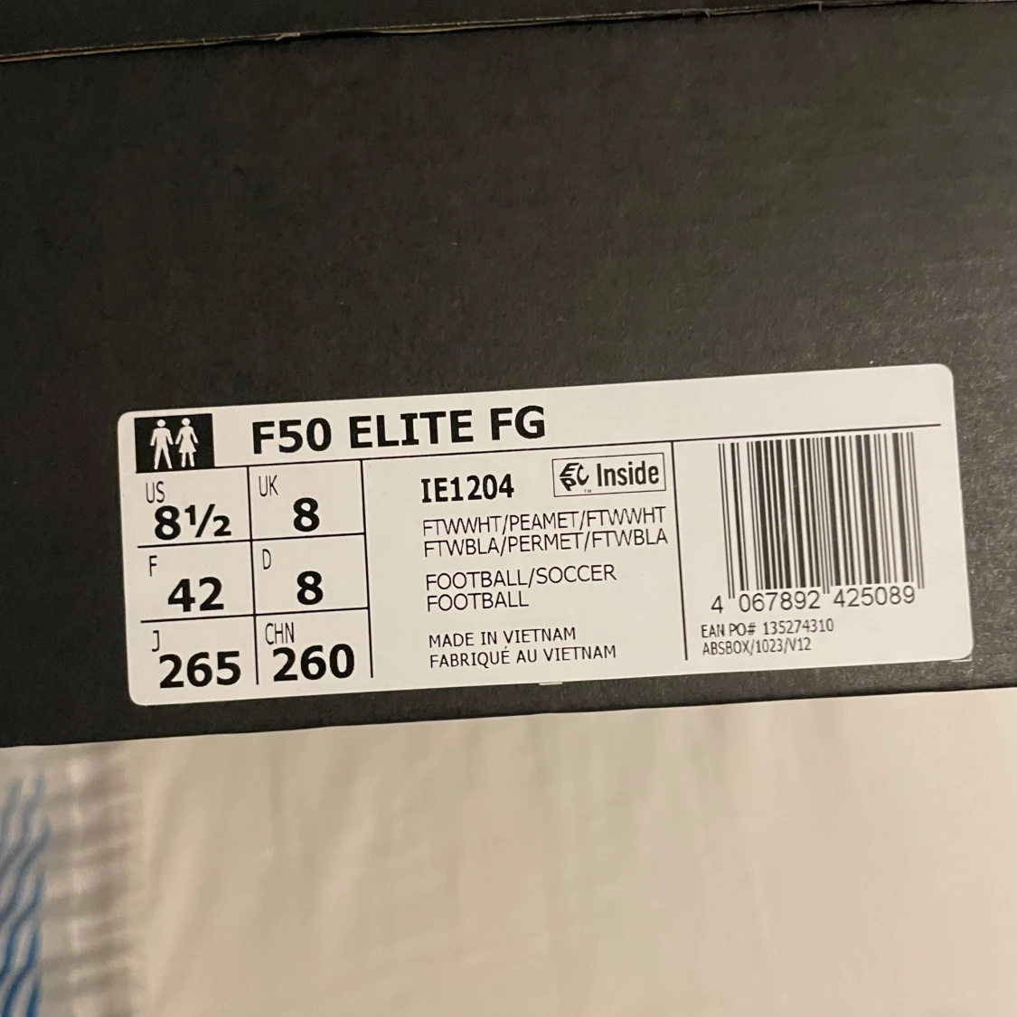 Adidas F50 Elite FG fotbollsskor vit/blå - 3