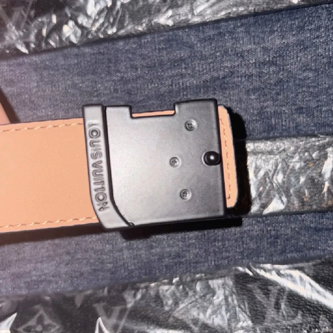 Svart monogram bälte - 4