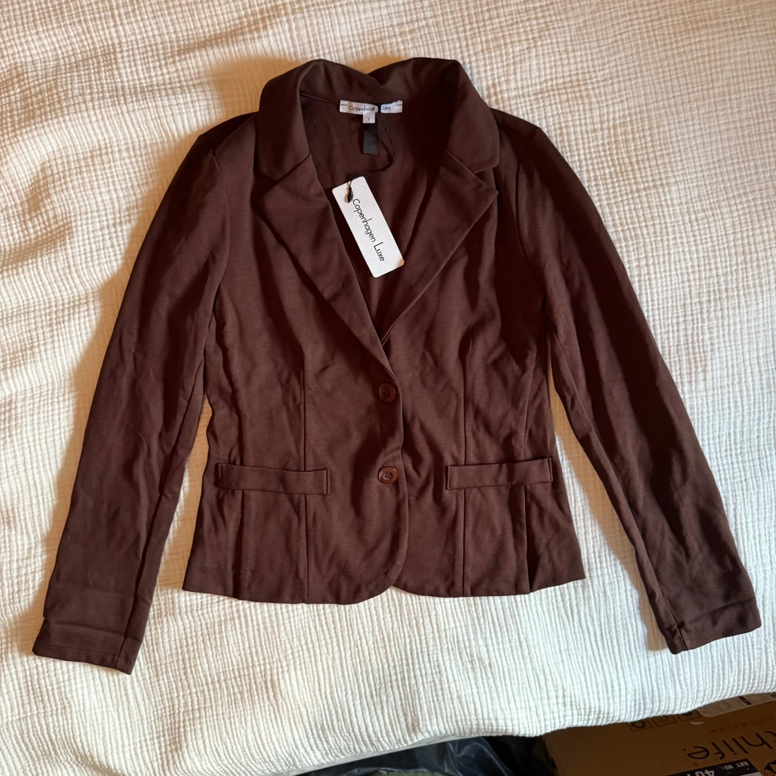 Copenhagen Luxe brun kavaj, storlek S ny med prislapp