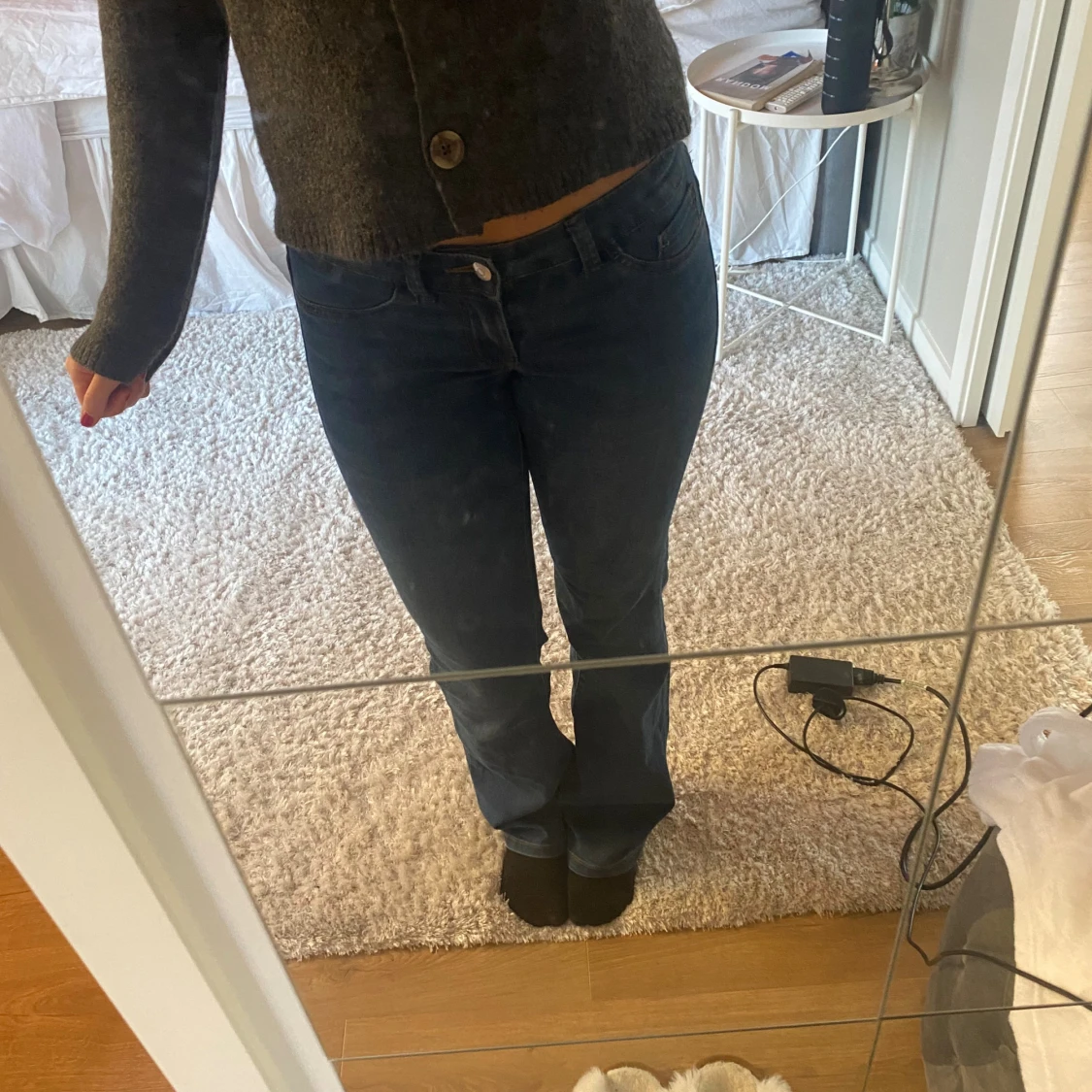 Blå bootcut jeans från JDY, small