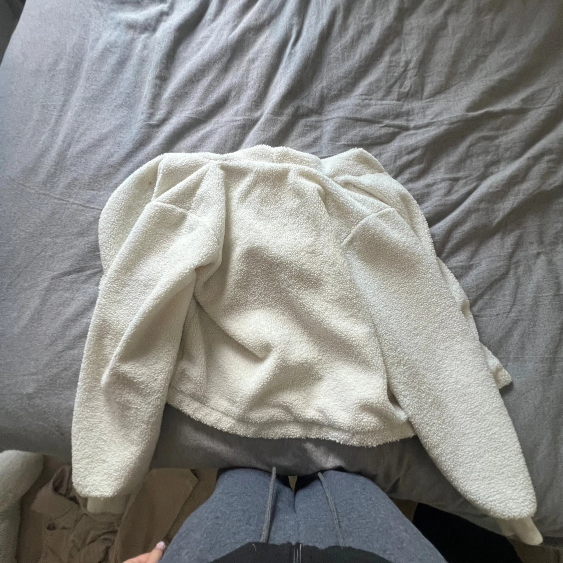 Vit teddyjacka med huva från FILA XS - 3