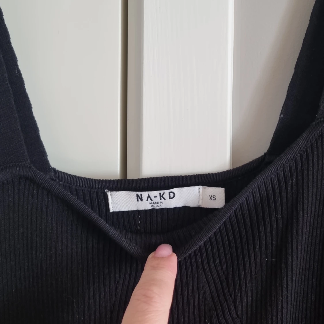 Svart ribbad långklänning från NA-KD - 2