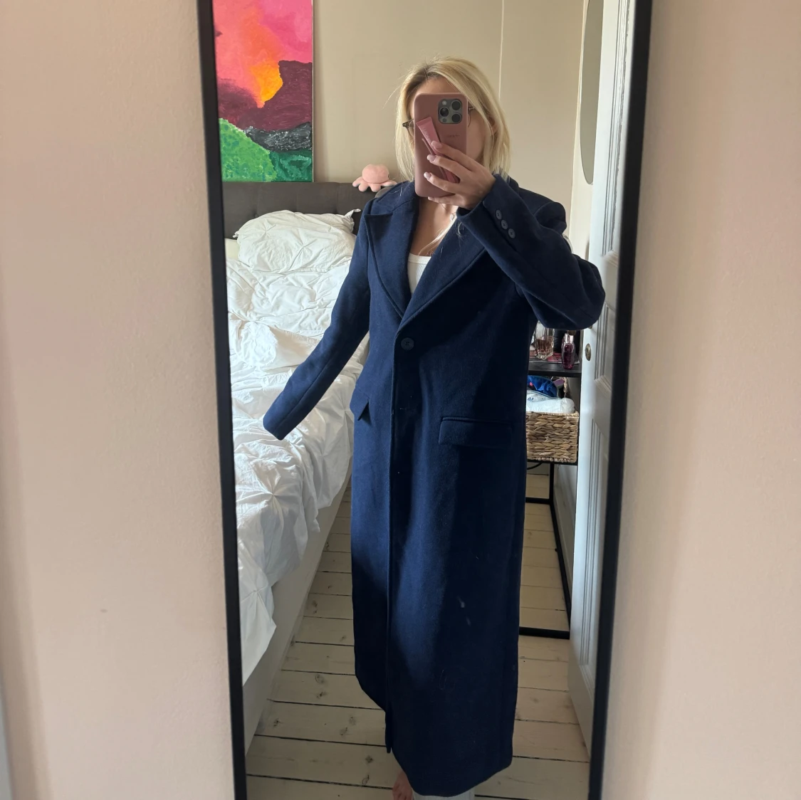 Mörkblå lång kappa från NA-KD - 2