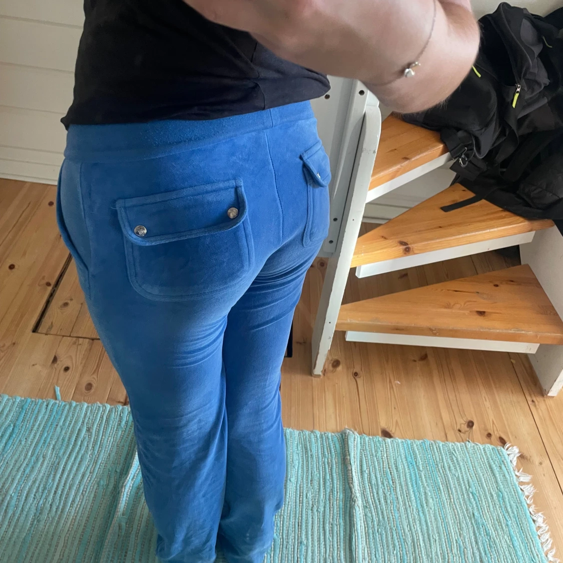 Blå velourbyxor Juicy Couture XXS - 1