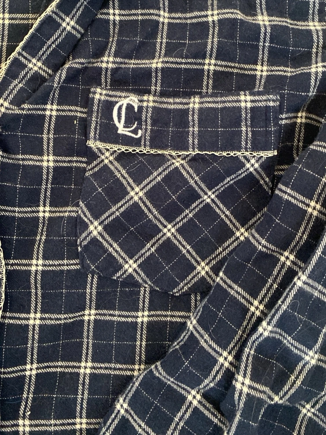 Blåvit rutig pyjamas från Change - 1