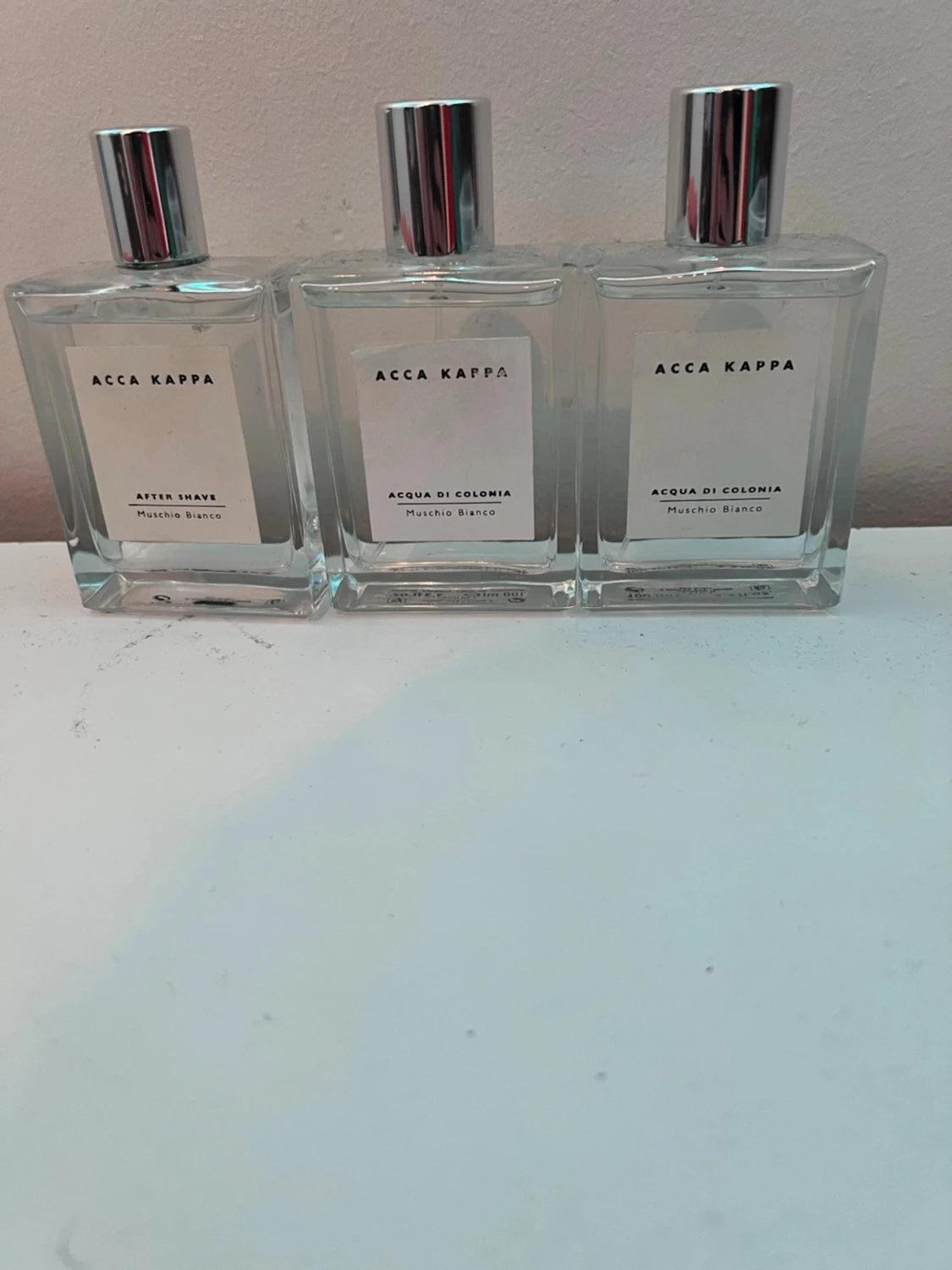 Acca Kappa Muschio Bianco – 3 st (2× Acqua di Colonia + After Shave)