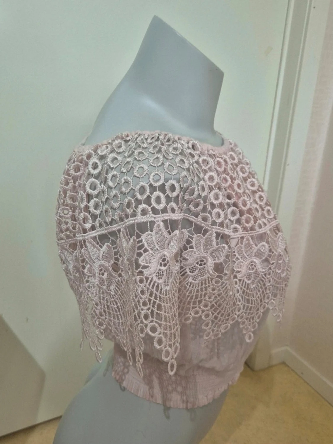 Ljusrosa spetsig bolerotopp - 3