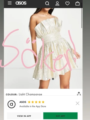 SÖKER DEN HÄR ASOS KLÄNNING!! - SÖKER!!! Storlek 38,40,42 eller 44?