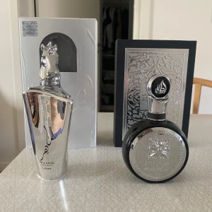 Två Lattafa-parfymer -  Parfymer från Lattafa – Maahir Legacy och lattafa fakhar! Båda är 100 ml från början men endast använda några gånger, 95% kvar ungefär i varje.