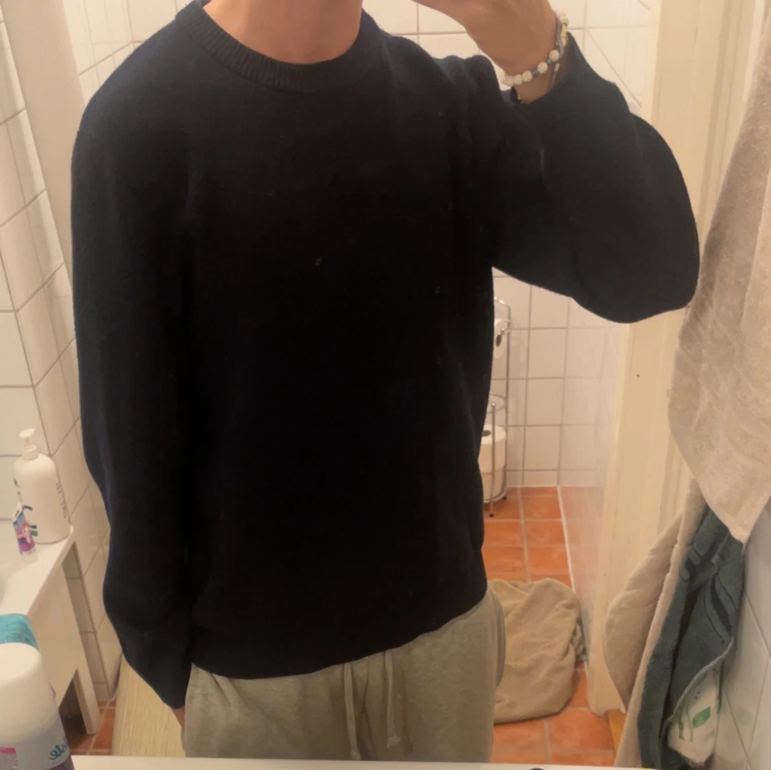 Mörkblå stickad tröja Selected Homme - 1