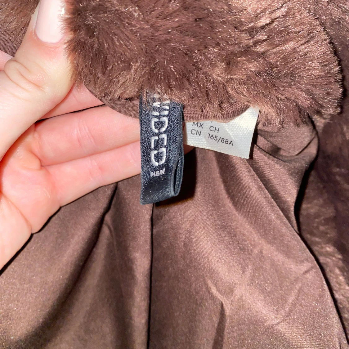 Brun pälsjacka från H&M Divided - 1