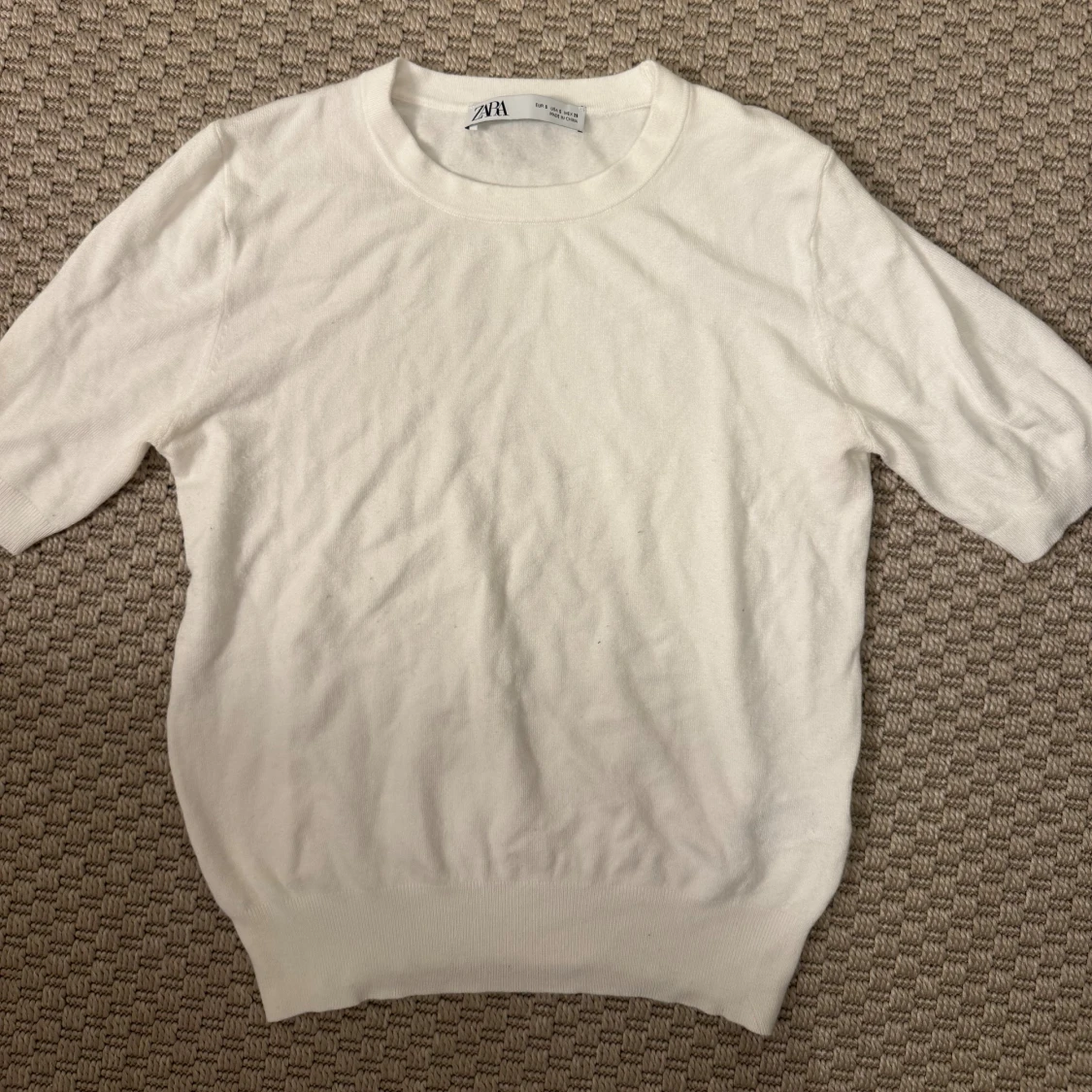 Vit stickad tröja från Zara