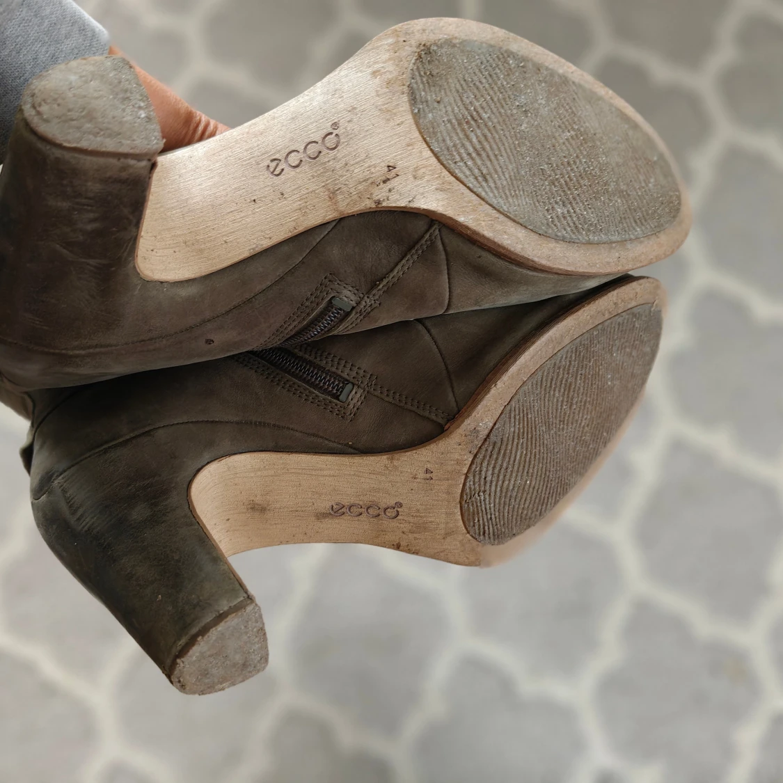 Gröna mocka stövlar Ecco strl 41 - 3