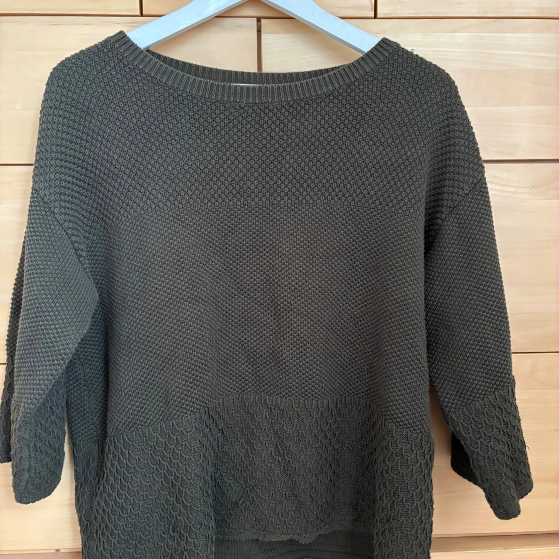 Olivgrön stickad tröja Flash Woman - 1