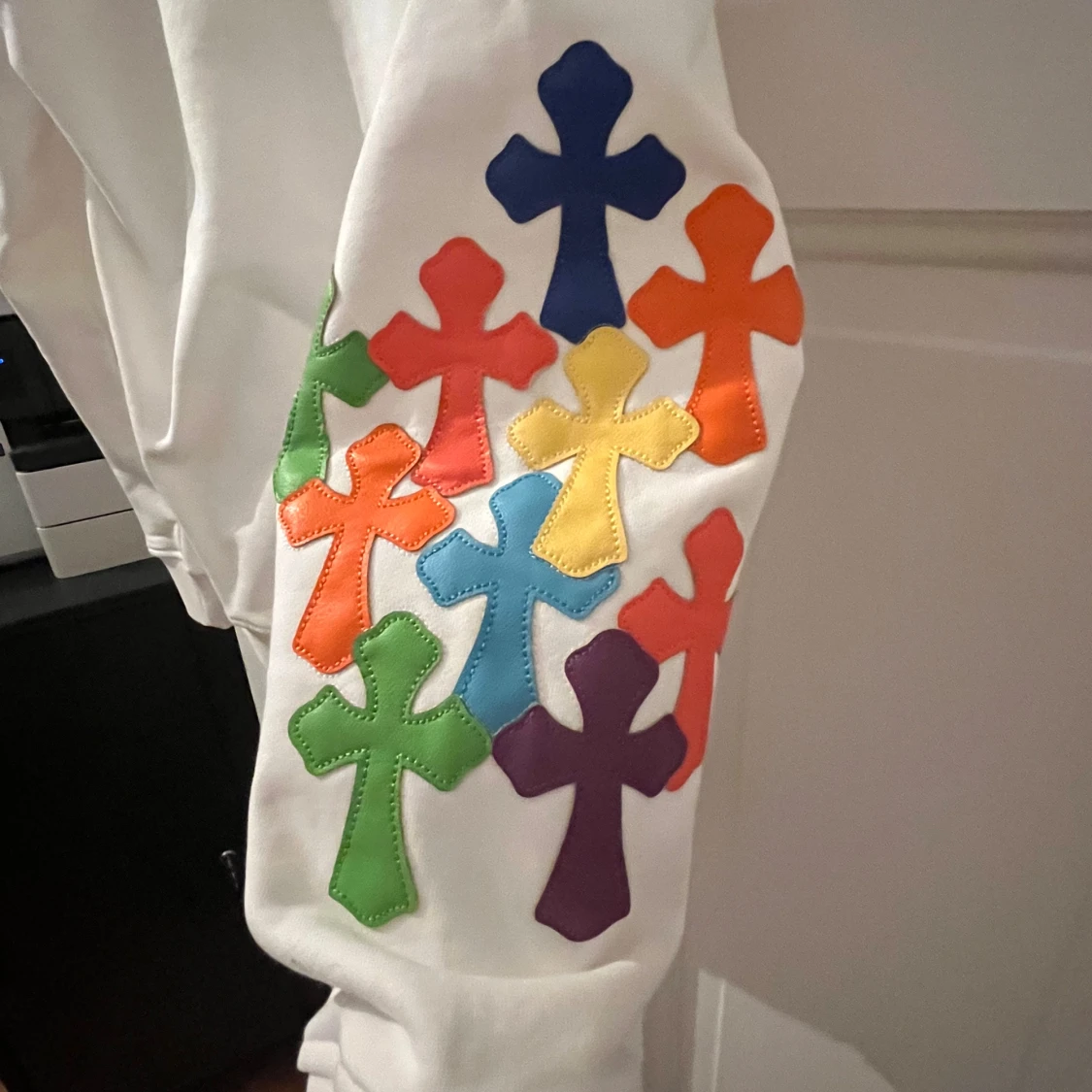 Vit hoodie Chrome Hearts  - 2