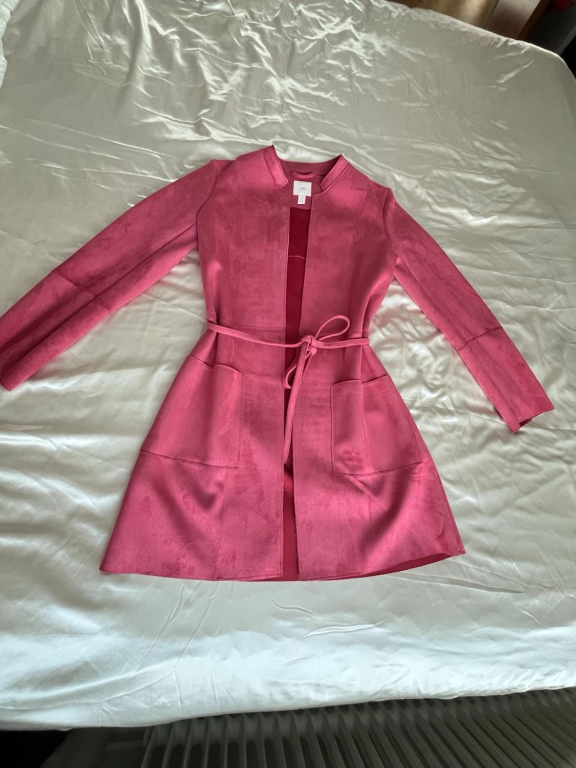 Rosa mocka trenchcoat från H&M