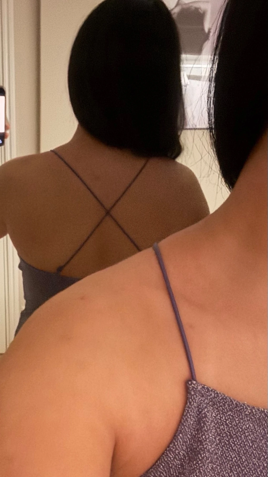 Glittrig lila kortklänning - 2