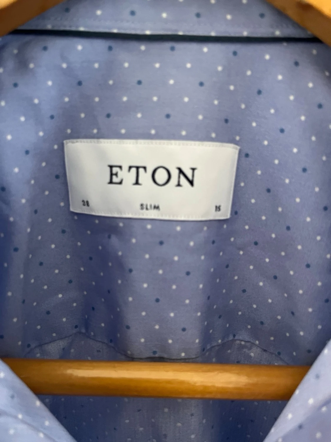 Blå prickig skjorta från Eton - 1