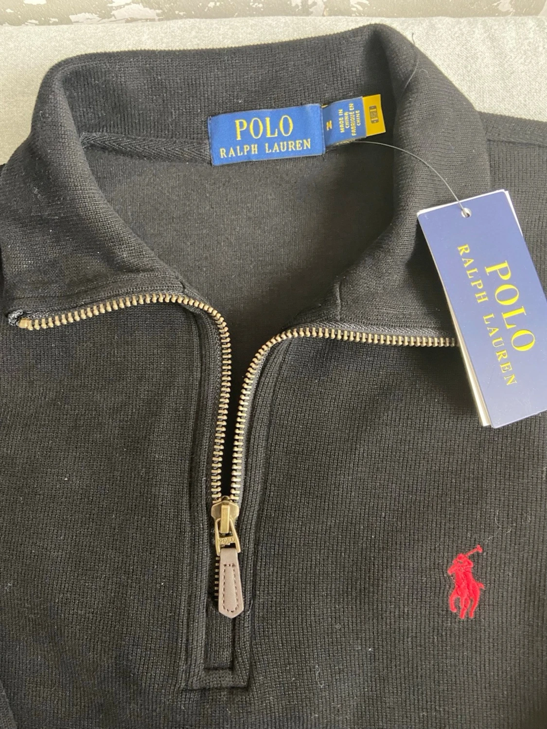 Svart half zip tröja från Polo Ralph Lauren - 1