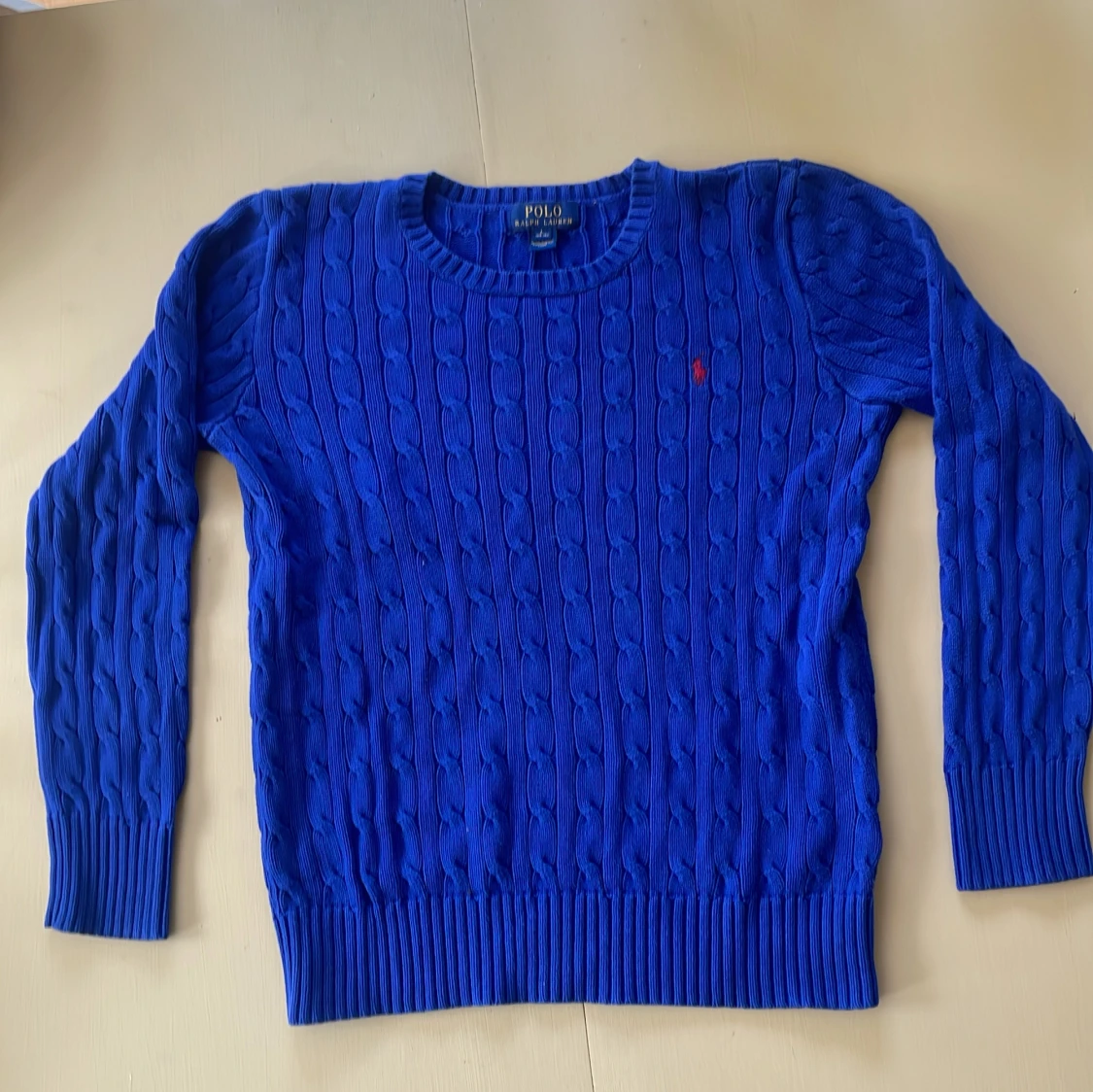 Blå kabelstickad tröja Polo Ralph Lauren