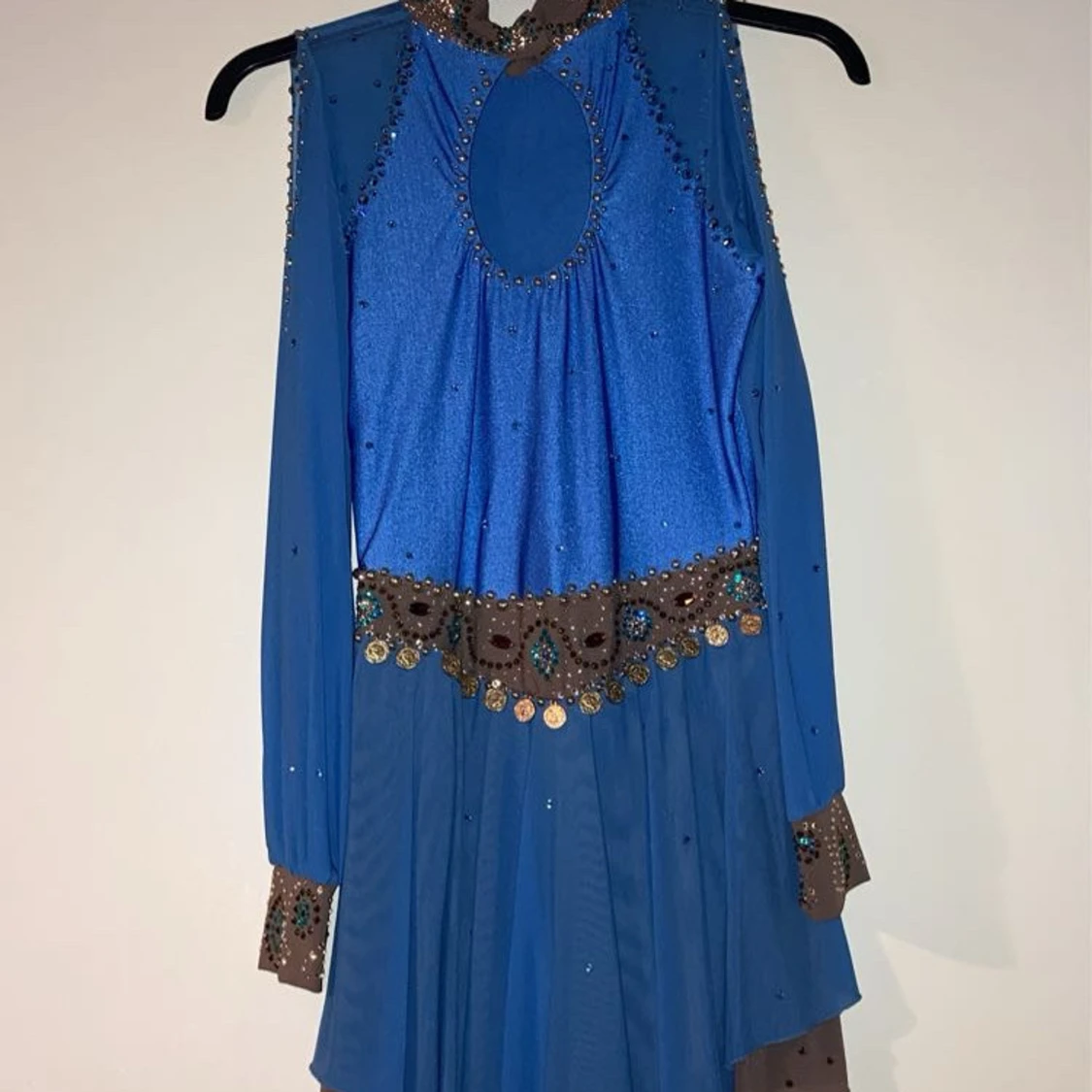 Blå konståkningsklänning  - 3