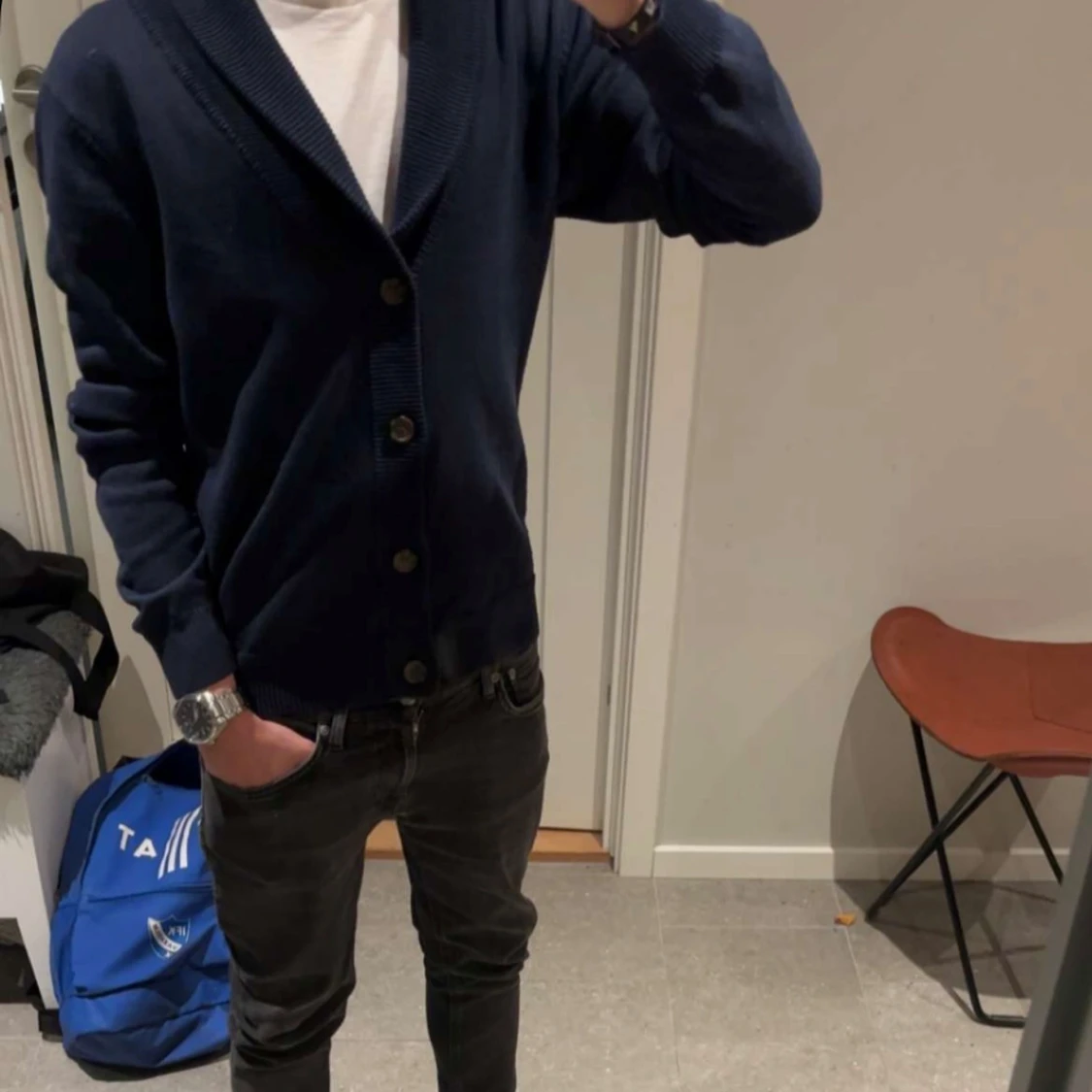 Mörkblå kofta/cardigan