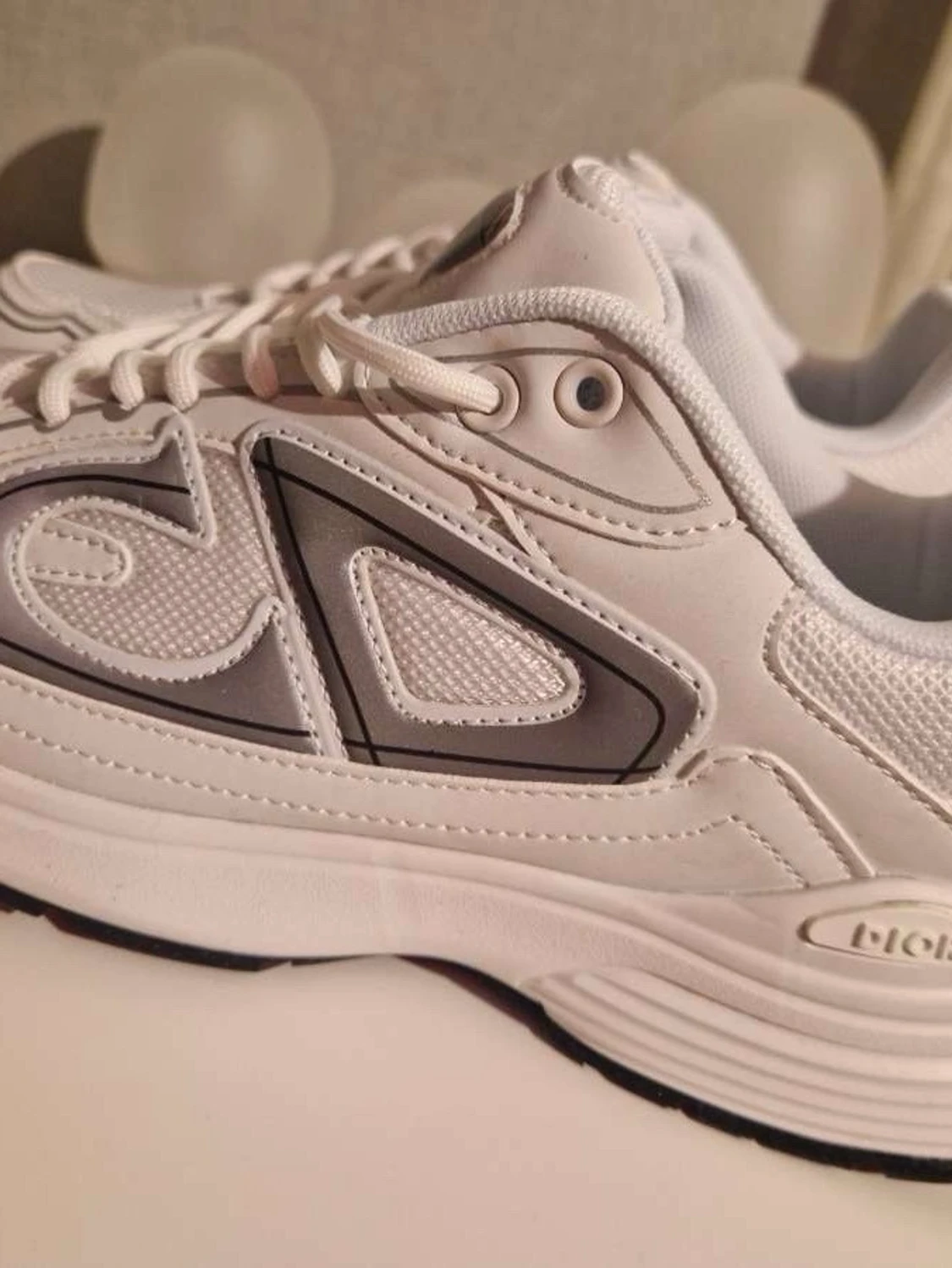 Vita Dior B30 sneakers med reflexdetaljer - 2