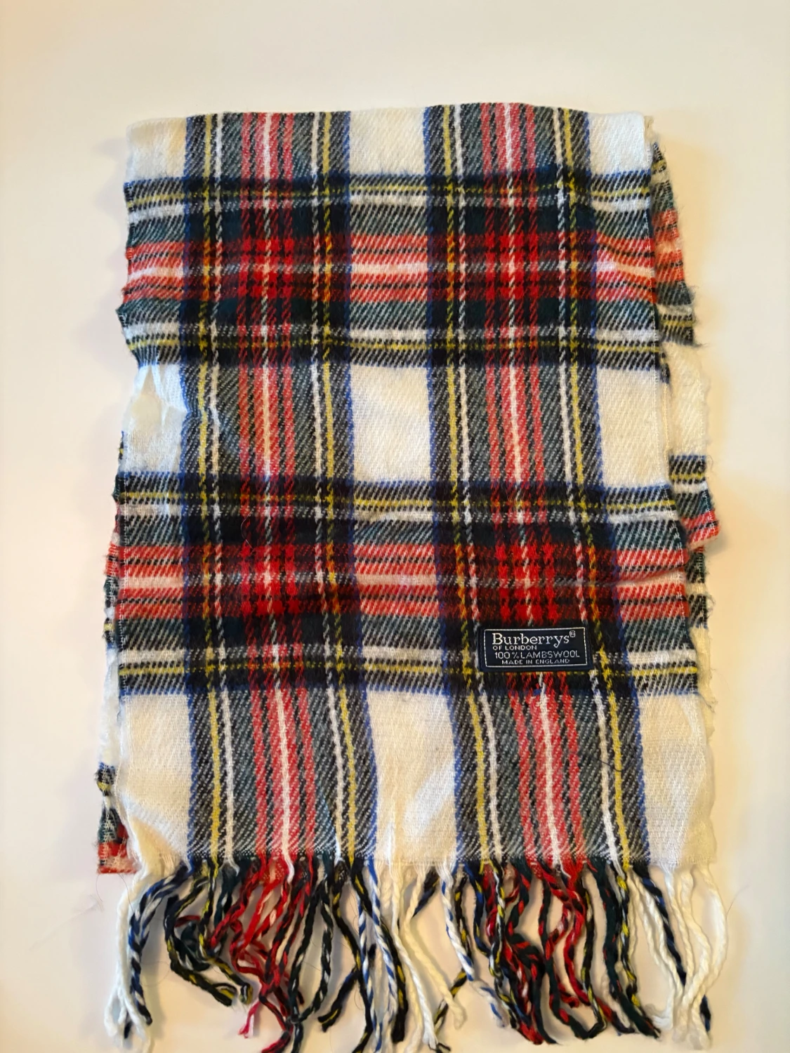 Rutig halsduk från Burberrys i ull - 1