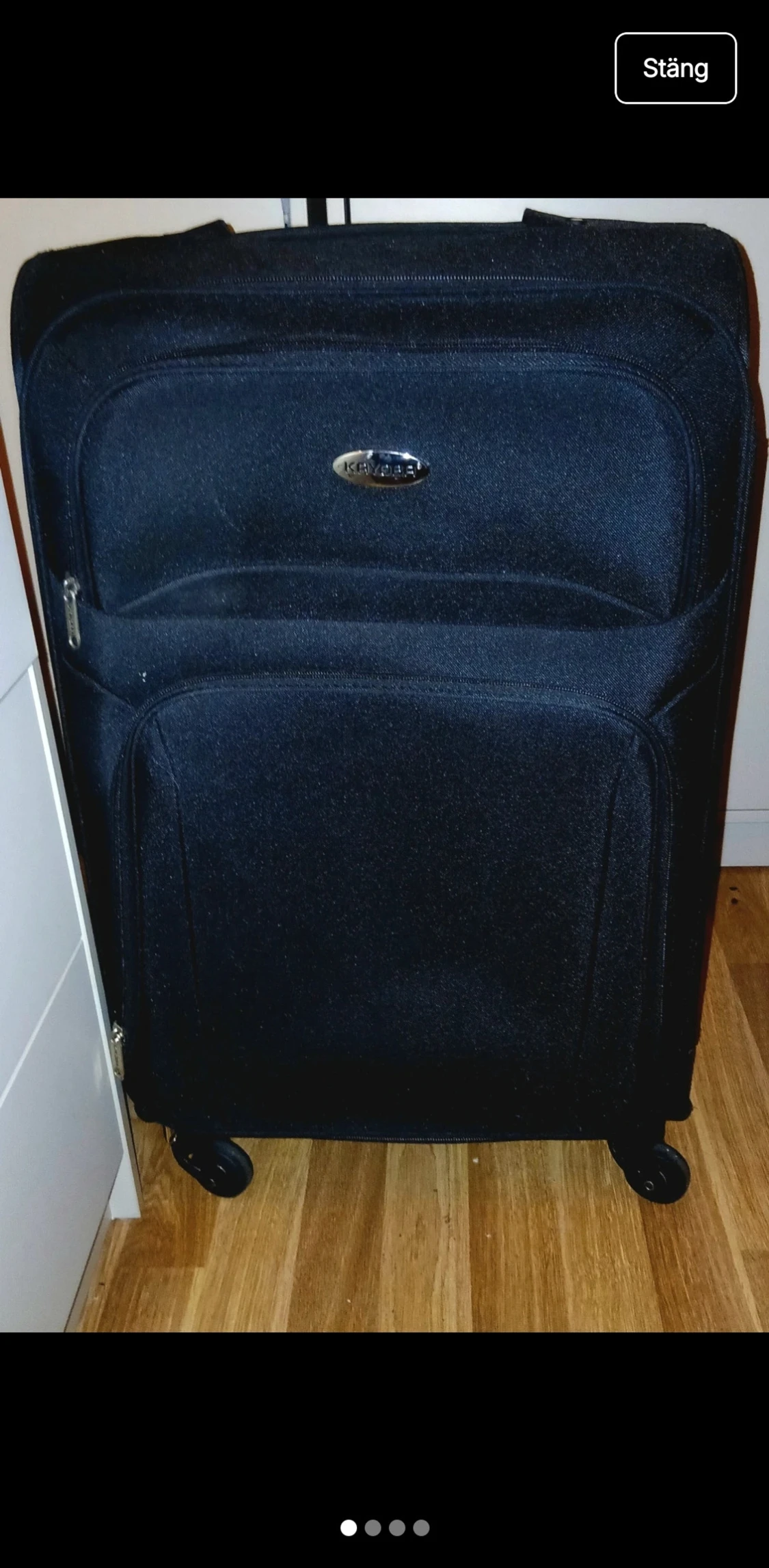 Svart resväska med hjul från Kevlar - 1