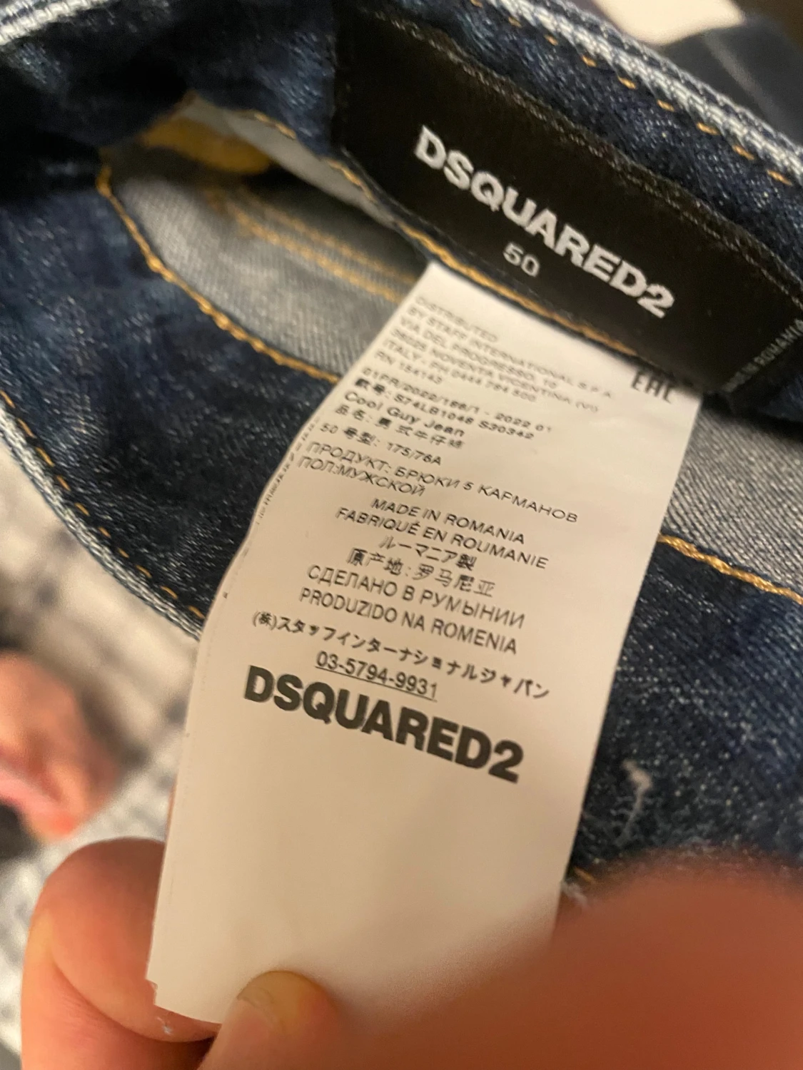 Dsquared2 blå jeans med slitningar - 2