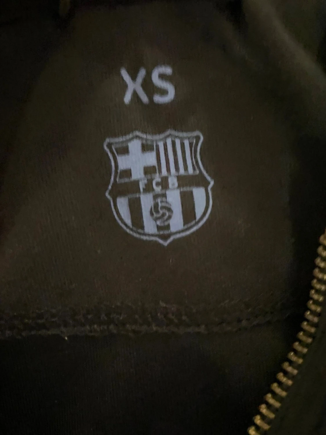 Svart FC Barcelona hoodie XS - 1