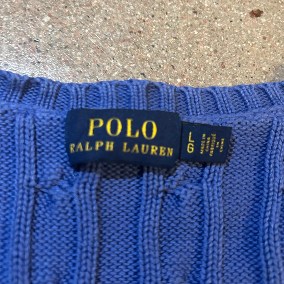 Blå kabelstickad tröja Polo Ralph Lauren - 3