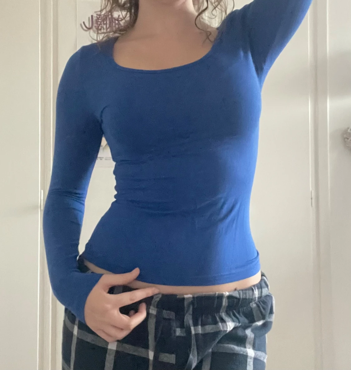 Blå långärmad tröja - 1