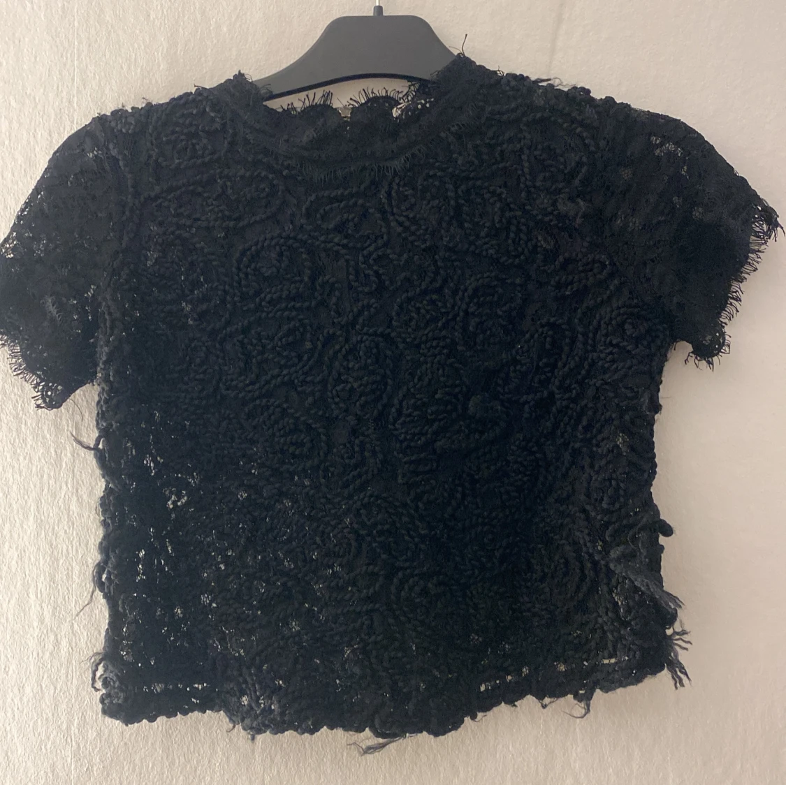 Svart spetsblus från Zara 