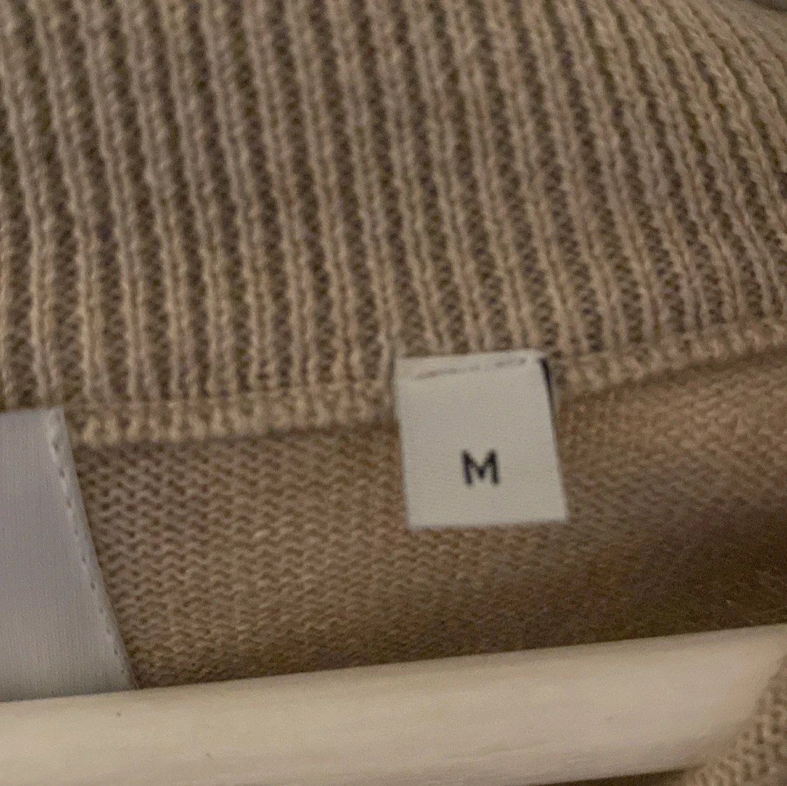 Beige stickad half zip - 2