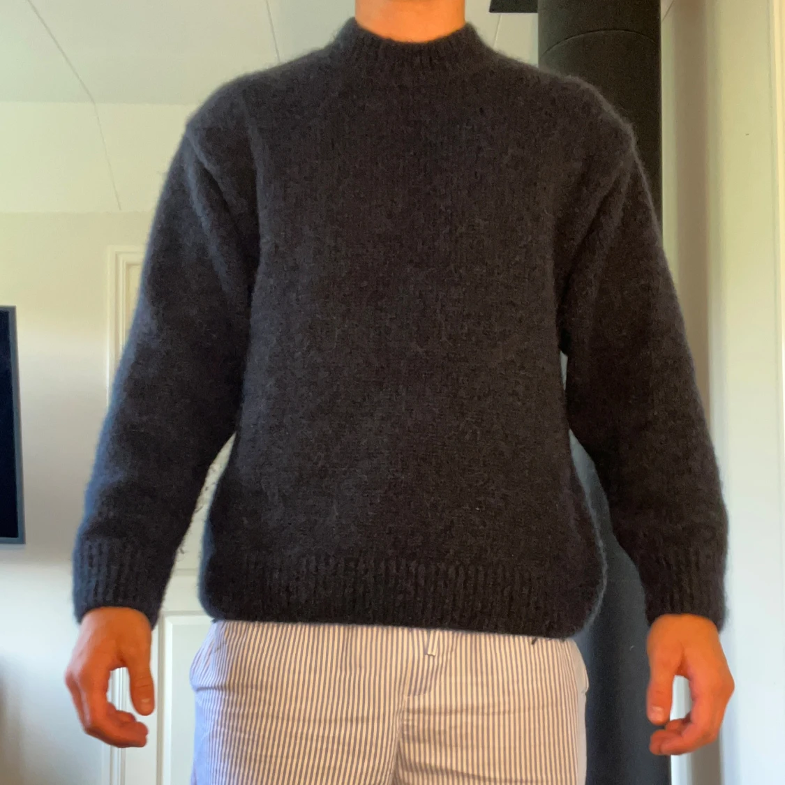 Jacquemus mörkblå stickad tröja - 3