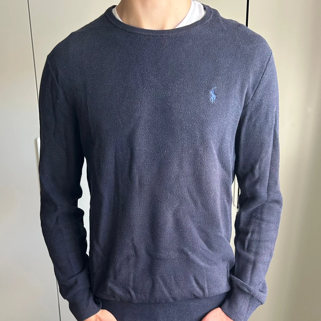 Mörkblå stickad tröja från Polo Ralph Lauren