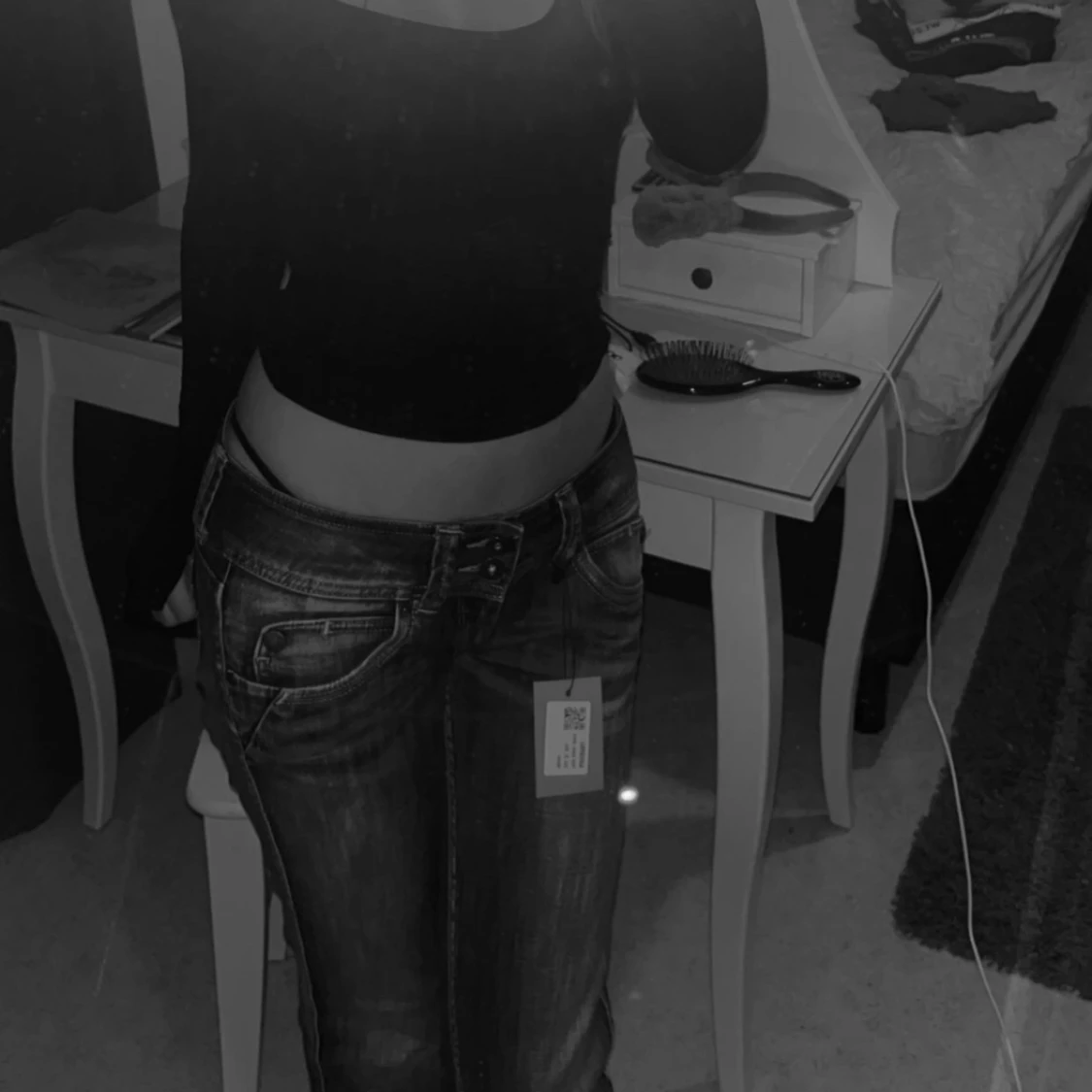 Lowwaist bootcut jeans blå - 1