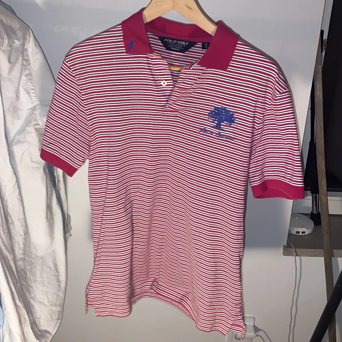 Randig pikétröja Polo Golf röd/vit