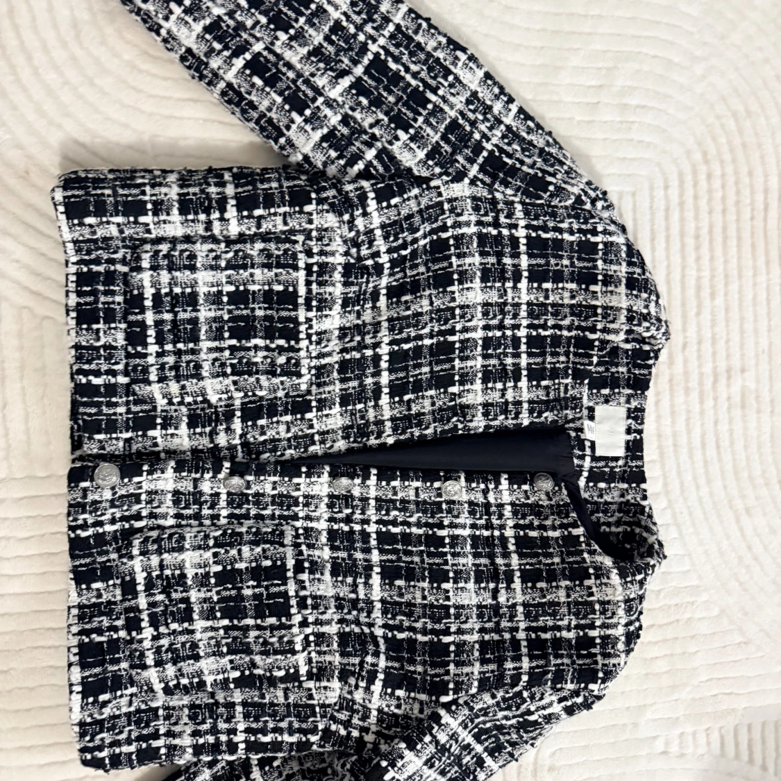 Svartvit rutig kavaj från H&M - 1