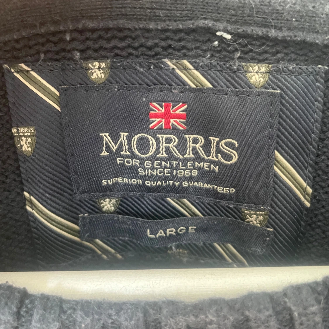 Mörkblå stickad tröja Morris L - 3