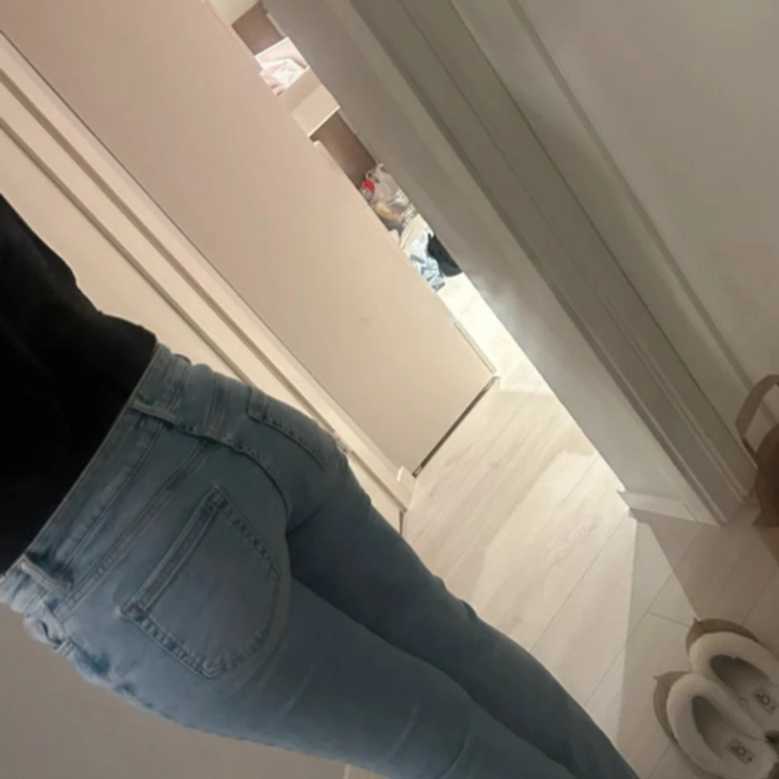 Ljusblå bootcut jeans - 1