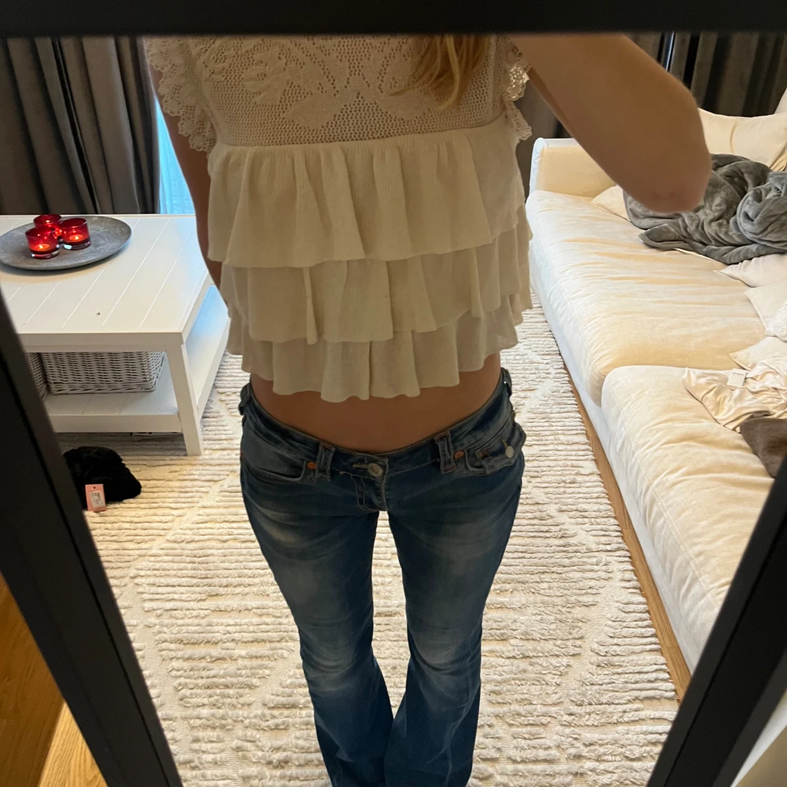 Beige volangblus från Zara - 1